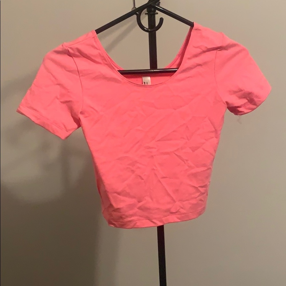 American Apparel hot pink crop